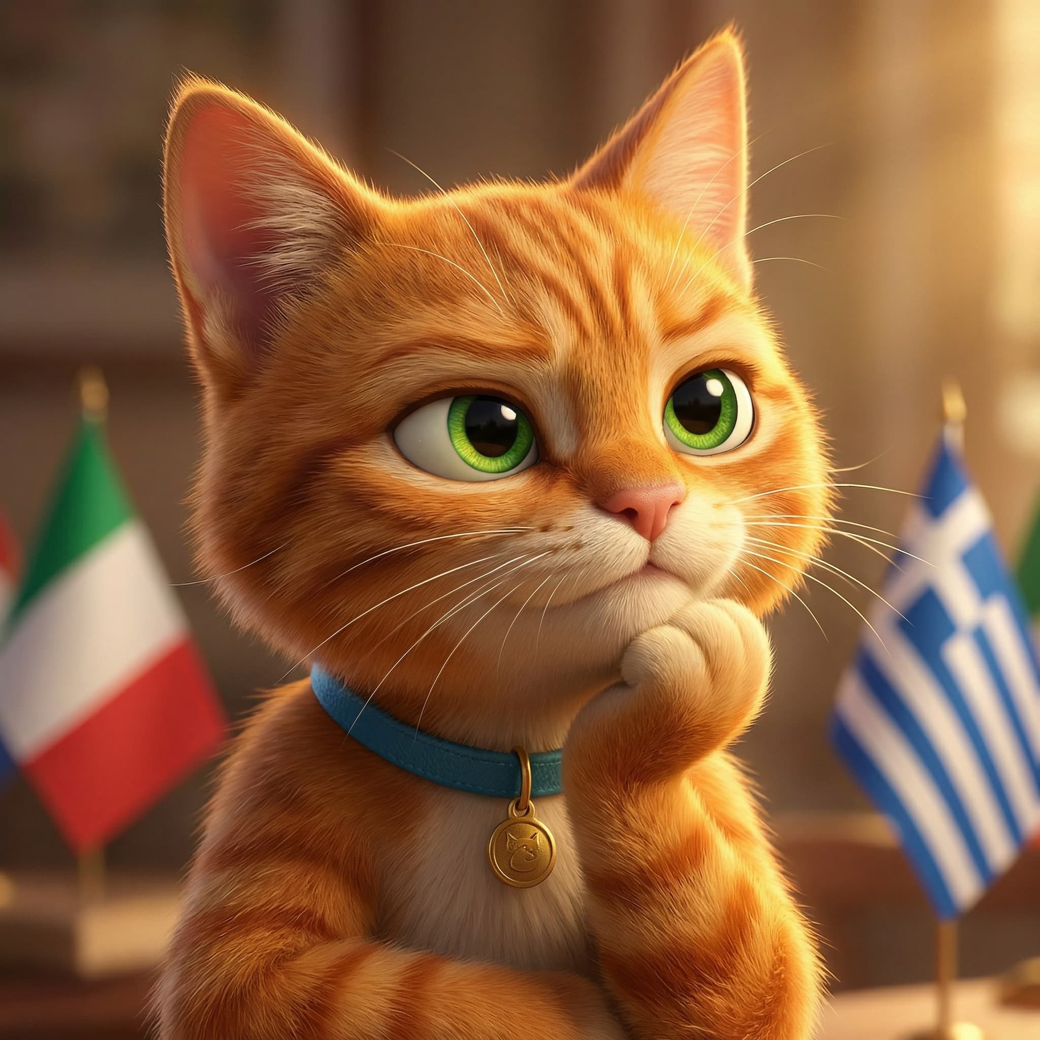 Bruno the Cat — thoughtful